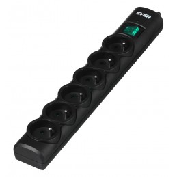 Listwa Przeciwprzepięciowa Ever Optima 1,5M (6 X Ute  10 A  Kolor Czarny) (T/lz08-Opt015/0000)