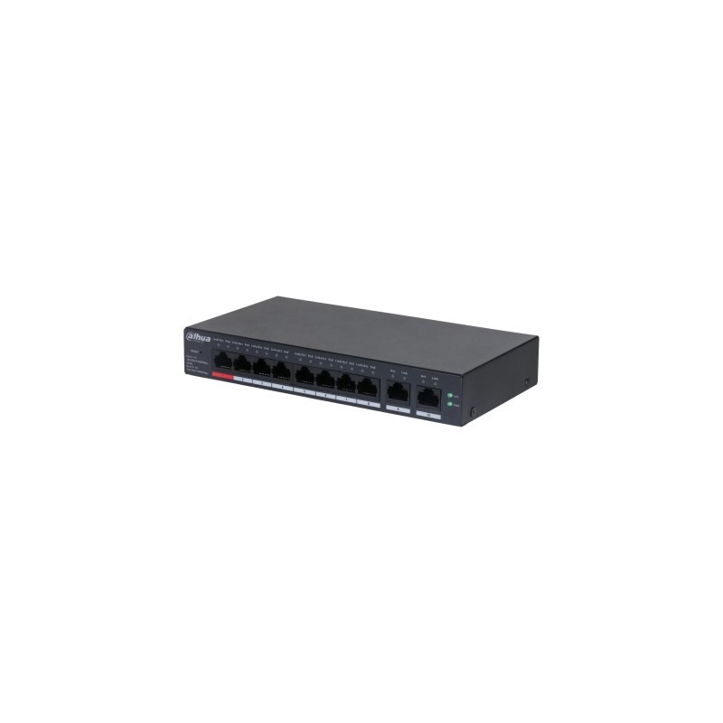 Dahua Technology Dh-Cs4010-8Gt-110 Łącza Sieciowe Zarządzany L2 Gigabit Ethernet (10/100/1000) Obsługa Poe Czarny