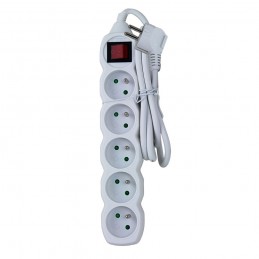 Esperanza Listwa Zasilająca 5 Gn. Wyłącznik 1.5M Biała Elk214W