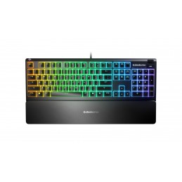 SteelSeries Apex 3 Gaming Keyboard, US Layout, Wired, Black SteelSeries Apex 3  Gaming keyboard IP32 water resistant for protect