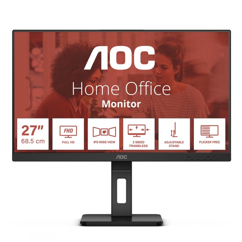 Aoc E3 27E3Qaf Monitor Komputerowy 68,6 Cm (27") 1920 X 1080 Px Czarny