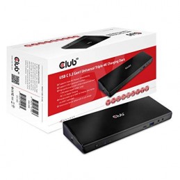 Club3D Csv-1562 Stacja Dokująca Dokujący Usb 3.2 Gen 1 (3.1 Gen 1) Type-C Czarny