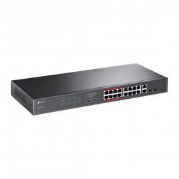 Switch Poe Tp-Link Tl-Sl1218Mp (16X 10/100Mbps, 2X 10/100/1000Mbps) , Przełącznik Niezarządzalny Poe, 16 Portów 10/100 Mb/s, 2 P
