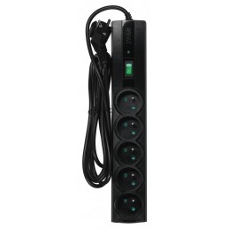 Listwa antyprzepięciowa Ever Classic 3,0m (5 x UTE  10 A  kolor czarny) (T/LZ09-CLA030/0000)