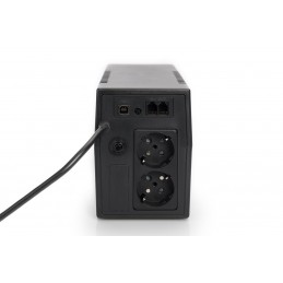 UPS Line-Ineractive LED, 600VA/360W1x12V/7Ah, AVR, 2xSCHUKO, USB, RJ11