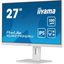 Iiyama Prolite Xub2792Qsu-W6 Monitor Komputerowy 68,6 Cm (27") 2560 X 1440 Px Wide Quad Hd Led Biały