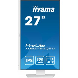 Iiyama Prolite Xub2792Qsu-W6 Monitor Komputerowy 68,6 Cm (27") 2560 X 1440 Px Wide Quad Hd Led Biały