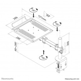 NB AKCESORIA DESK MOUNT 10-22" NOTEBOOK-D100 NEWSTAR