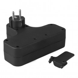 Maclean Gniazdko Prądowe, Poczwórne Z Wyłącznikiem, Nóżką Stabilizującą, Typu E, 2X2,5A, 2X16A Mce224 E/b