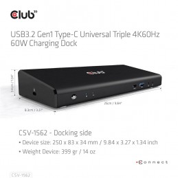 Club3D 4K Chargingdock Usb-C - 6Xusb3/2Xdp/hdmi/lan/audio Sprzedaż Detaliczna