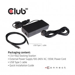 Club3D 4K Chargingdock Usb-C - 6Xusb3/2Xdp/hdmi/lan/audio Sprzedaż Detaliczna