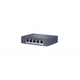 Hikvision Ds-3E0505Hp-E Łącza Sieciowe Nie Zarządzany Gigabit Ethernet (10/100/1000) Obsługa Poe Niebieski