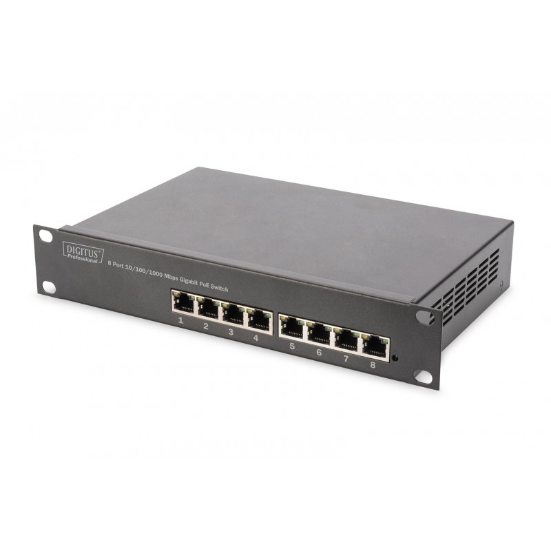 Digitus 10-Calowy 8-Portowy Przełącznik Gigabit Ethernet Poe