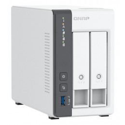 Qnap TS-216G, Tower, 2 x 2.5"/3.5" SATA, ARM 2.0GHz Quad core, 4GB, 1 x 2.5GbE + 1 x GbE, External adapter (PSU)
