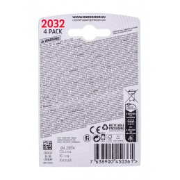 Bateria Energizer Specjalistyczna Cr2032, 4 Sztuki, 3V, Eco