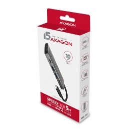 Axagon Hmc-5G2 Stacja Dokująca Usb 3.2 Gen 2 (3.1 Gen 2) Type-C Szary