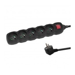 Esperanza Listwa Zasilająca 5 Gn. Wyłącznik 1.5M Czarna Elk214K