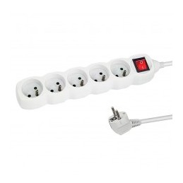 Esperanza Listwa Zasilająca 5 Gn. Wyłącznik 1.5M Biała Elk214W