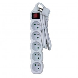 Esperanza Listwa Zasilająca 5 Gn. Wyłącznik 1.5M Biała Elk214W