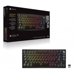 Bezprzewodowa Klawiatura Do Gier Tkl Corsair K65 Plus, Tkl (75%), Corsair Mlx Fusion -, Iso (De)