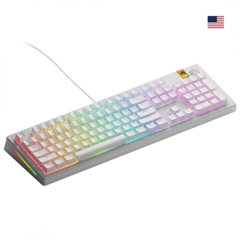 Glorious Gaming Gmmk 3 He 100% Prebuilt Klawiatura Usb Qwerty Us English Biały