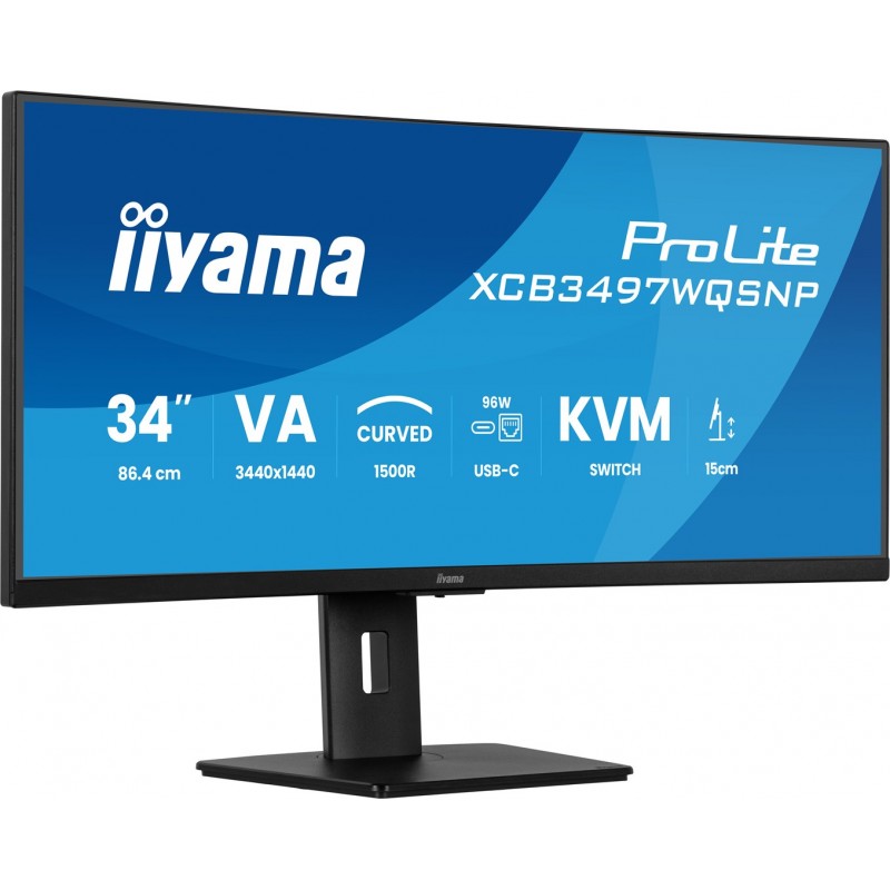Monitor Iiyama Xcb3497Wqsnp-B1 34" - Płaski Ekran - 86,4 Cm