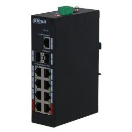 Dahua Swith 11-portowy przełącznik z 8 portami gigabit PoE 8x RJ45 1000M (zasilanie PoE) 2x SFP 1000M 1x RJ45 1000M PFS3211-8GT-