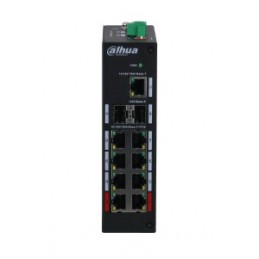 Dahua Swith 11-portowy przełącznik z 8 portami gigabit PoE 8x RJ45 1000M (zasilanie PoE) 2x SFP 1000M 1x RJ45 1000M PFS3211-8GT-