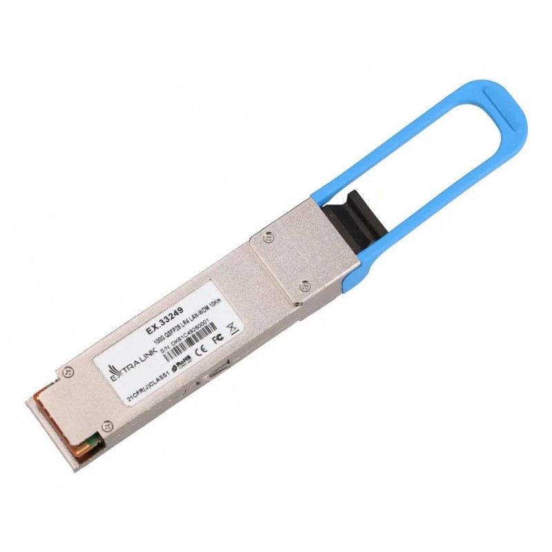Extralink Qsfp28 | Moduł Qsfp28 | 100Gb/s, 10Km, Jednomodowy, Duplex Lc
