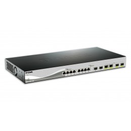 D-Link Dxs-1210-12Tc/e Łącza Sieciowe Zarządzany L2 10G Ethernet (100/1000/10000) 1U Czarny, Srebrny