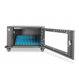 Szafa mobilna DIGITUS na kółkach do ładowania notebooków/tabletów do 14"