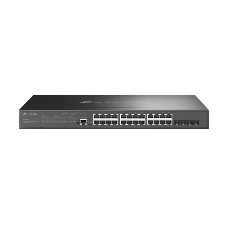 Tp-Link Omada Sg3428Mp Łącza Sieciowe Zarządzany L2+ Gigabit Ethernet (10/100/1000) Obsługa Poe 1U Czarny