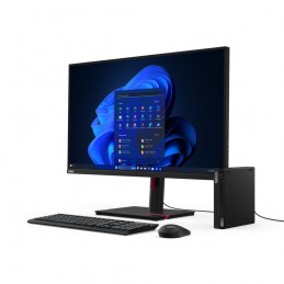 Lenovo Thinkcentre M70Q Gen 5 I3-14100T 8Gb Ddr5 4800 Ssd256 Uhd Graphics 730 W11Pro Black 3Y Onsite