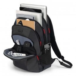 Dicota D32119-Rpet Plecak Plecak Turystyczny Czarny, Czerwony Poliester, Przetworzony Politereftalan Etylenu (Rpet)