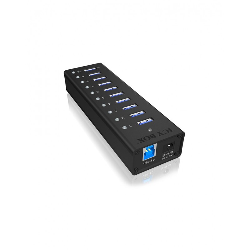 Icy Box Ib-Ac6110 Usb 3.2 Gen 1 (3.1 Gen 1) Type-B 5000 Mbit/s Czarny