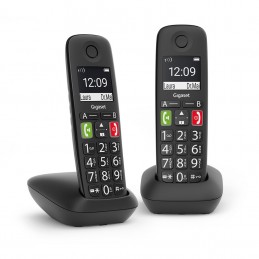 Gigaset E290 Duo - Schnurloses Dect Telefon Schwarz