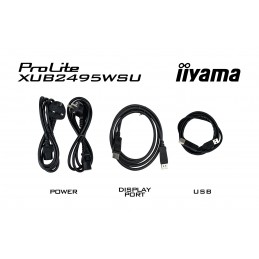 Monitor Iiyama Prolite Xub2495Wsu-B7 61,1Cm (24") Wuxga Ips Hdmi/dp/usb 4Ms