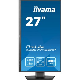 Iiyama Prolite Xub2797Qsnp-B1 Monitor Komputerowy 68,6 Cm (27") 2560 X 1440 Px Wide Quad Hd Led Czarny