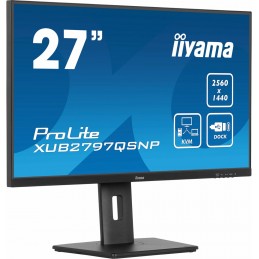 Iiyama Prolite Xub2797Qsnp-B1 Monitor Komputerowy 68,6 Cm (27") 2560 X 1440 Px Wide Quad Hd Led Czarny