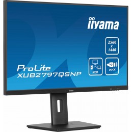 Iiyama Prolite Xub2797Qsnp-B1 Monitor Komputerowy 68,6 Cm (27") 2560 X 1440 Px Wide Quad Hd Led Czarny