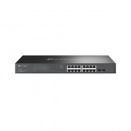 Tp-Link Tl-Sg2218P Łącza Sieciowe L2/l2+ Gigabit Ethernet (10/100/1000) Obsługa Poe 1U Czarny