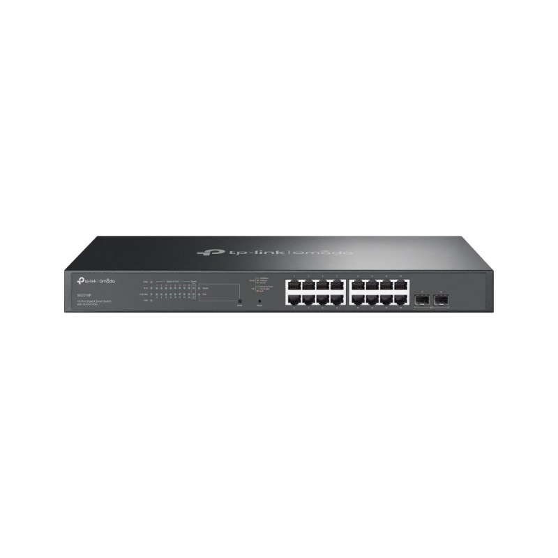 Tp-Link Tl-Sg2218P Łącza Sieciowe L2/l2+ Gigabit Ethernet (10/100/1000) Obsługa Poe 1U Czarny