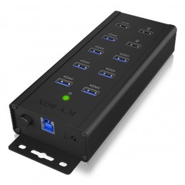 Icy Box Ib-Hub1703-Qc3 Usb 3.2 Gen 1 (3.1 Gen 1) Type-B 5000 Mbit/s Czarny