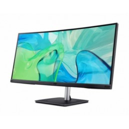 Acer Cb343Cur Monitor Komputerowy 86,4 Cm (34") 3440 X 1440 Px Ultrawide Quad Hd Led Czarny, Srebrny