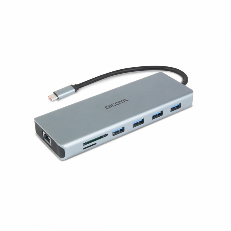 Dicota D32065 Huby I Koncentratory Usb 3.2 Gen 1 (3.1 Gen 1) Type-C Srebrny