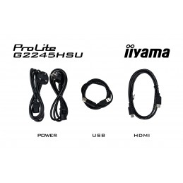 Monitor Iiyama 22 G2245Hsu-B2 Hdmi Dp Usb - Płaski Ekran - 54,6 Cm