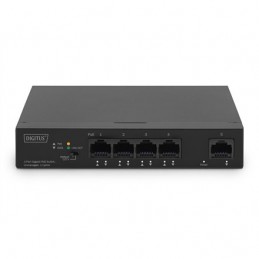 Switch Niezarządzalny 4X Gigabit Ethernet, Poe Af/at 60W, 1 Port Uplink, Desktop