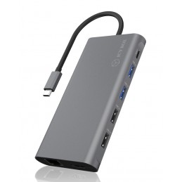 Icy Box Ib-Dk4050-Cpd Przewodowa Usb 3.2 Gen 1 (3.1 Gen 1) Type-C Antracyt