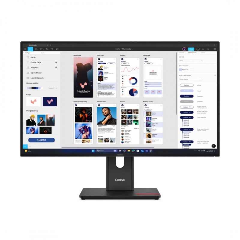 Monitor Lenovo Thinkvision T32Ud-40 31,5" Ips 16:9 60Hz 3840X2160 1 Hdmi 36 Mies.