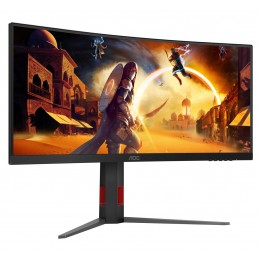 Monitor Aoc Cu34G4Z 34-Calowy, Szybkie Va, Wqhd 21:9, 240 Hz, 1 Ms, 3440 X 1440 Pikseli, 450 Cd/m2, Ilość Portów Hdmi: 2, Kolor 